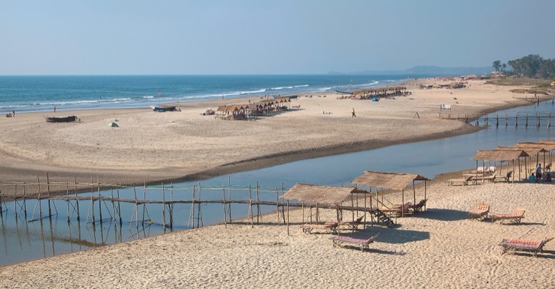 Mandrem Beach and river, Goa