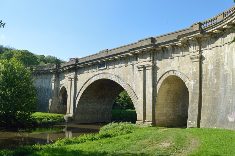 Dundas Aqueduct in the green valley below Monkton Combe, near Bath