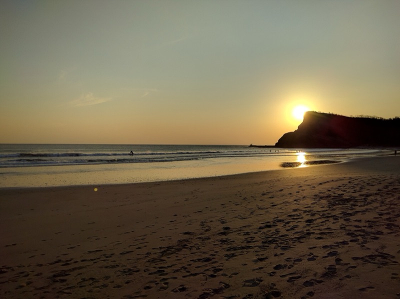 Sunset over the beach at Hacienda Iguana, Nicaragua