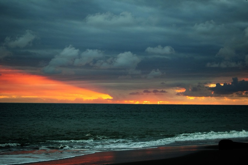 Sunset over the Pacific at Punta Burica, near Punta Banco on the Costa Rica and Panama border