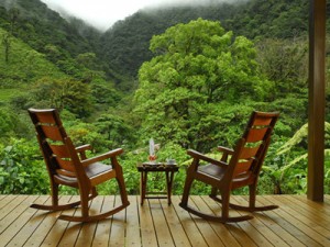 beautiful eco deck with two chairs