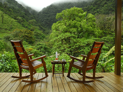 beautiful eco deck with two chairs
