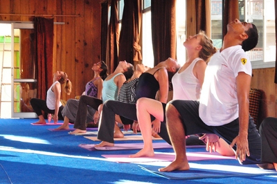 Group of people practicing Yoga