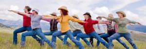 big sky yoga session